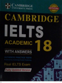 Cambridge IELTS 18 : Academic With Answer -