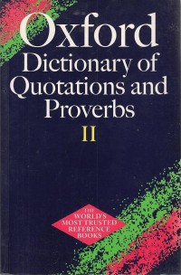 Image of Oxford Dictionary of Quotations and Proverbs